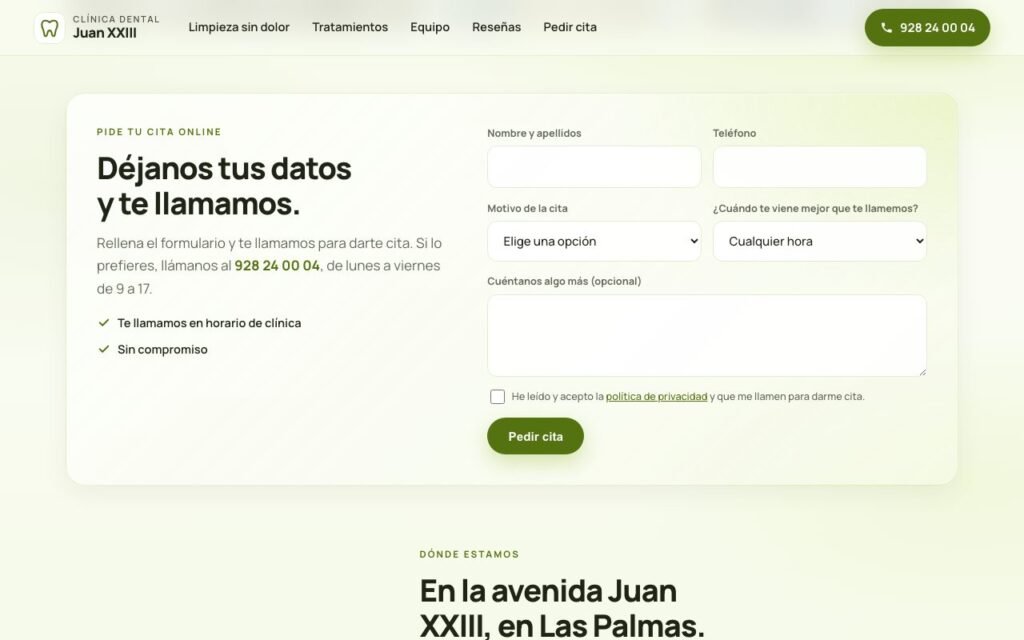 Tu formulario de cita