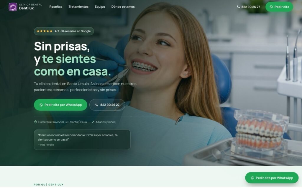Propuesta de web para Dentilux