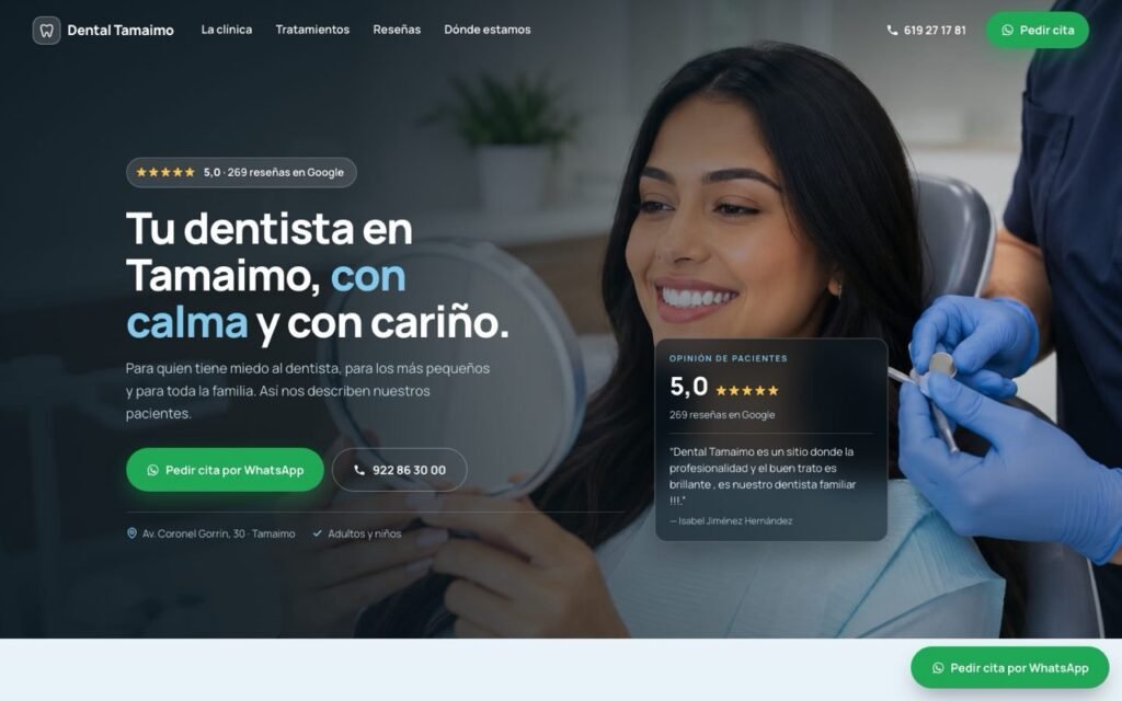 Propuesta de web para Dental Tamaimo